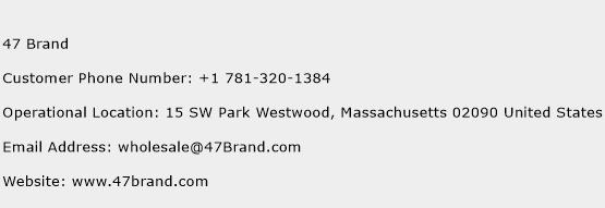 47 Brand Phone Number Customer Service