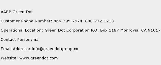 AARP Green Dot Phone Number Customer Service