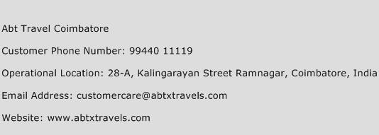 ABT Travel Coimbatore Phone Number Customer Service