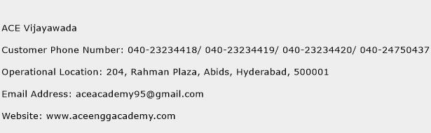 ACE Vijayawada Phone Number Customer Service