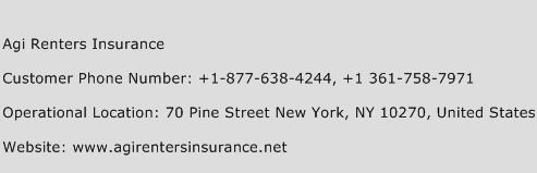 AGI Renters Insurance Phone Number Customer Service