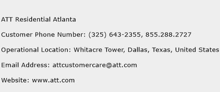 ATT Residential Atlanta Phone Number Customer Service