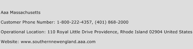 Aaa Massachusetts Phone Number Customer Service
