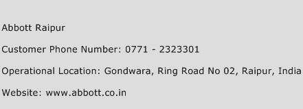 Abbott Raipur Phone Number Customer Service
