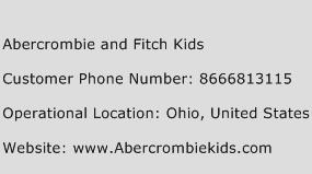 Abercrombie and Fitch Kids Phone Number Customer Service