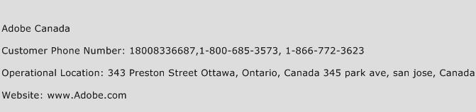 Adobe Canada Phone Number Customer Service