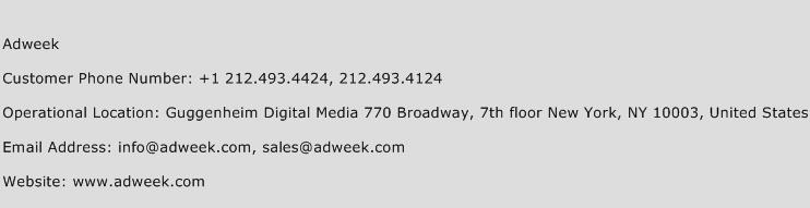 Adweek Phone Number Customer Service