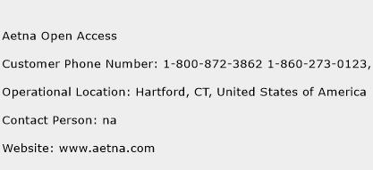 Aetna Open Access Phone Number Customer Service