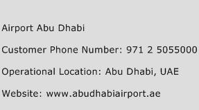 Airport Abu Dhabi Phone Number Customer Service