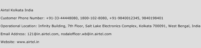 Airtel Kolkata India Phone Number Customer Service