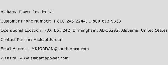 Alabama Power Residential Phone Number Customer Service