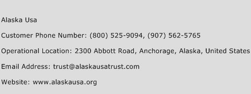 Alaska Usa Phone Number Customer Service
