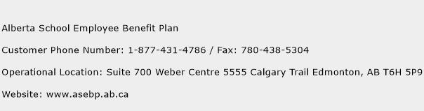 Alberta School Employee Benefit Plan Phone Number Customer Service