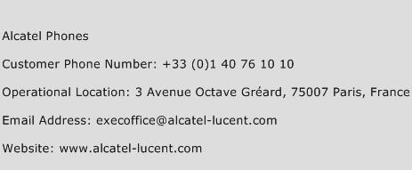 Alcatel Phones Phone Number Customer Service