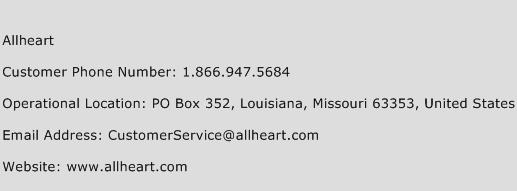 Allheart Phone Number Customer Service