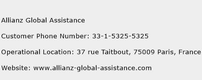 Allianz Global Assistance Phone Number Customer Service