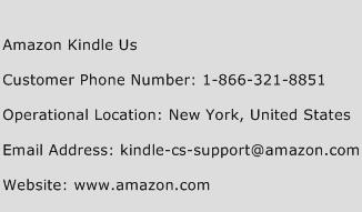 Amazon Kindle US Phone Number Customer Service