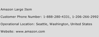 Amazon Large Item Phone Number Customer Service