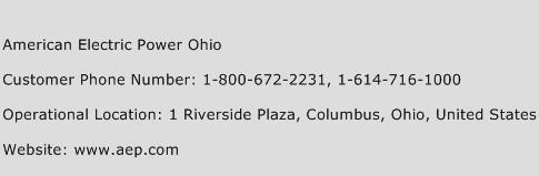 American Electric Power Ohio Phone Number Customer Service