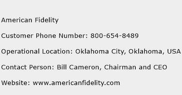 American Fidelity Phone Number Customer Service