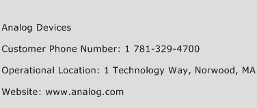 Analog Devices Phone Number Customer Service