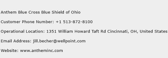 Anthem Blue Cross Blue Shield of Ohio Phone Number Customer Service