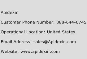 Apidexin Phone Number Customer Service