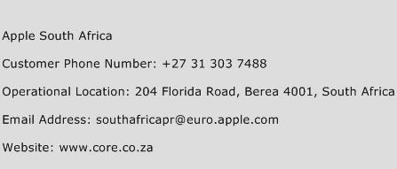 Apple South Africa Phone Number Customer Service