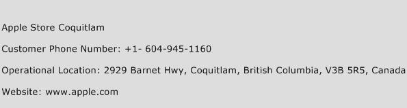 Apple Store Coquitlam Phone Number Customer Service