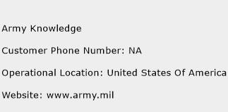 Army Knowledge Phone Number Customer Service