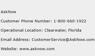 AskNow Phone Number Customer Service
