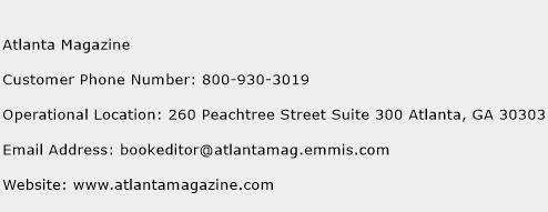 Atlanta Magazine Phone Number Customer Service