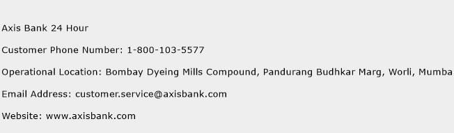 Axis Bank 24 Hour Phone Number Customer Service