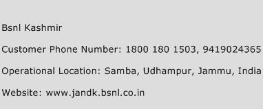 BSNL Kashmir Phone Number Customer Service