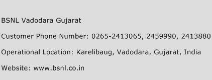 BSNL Vadodara Gujarat Phone Number Customer Service