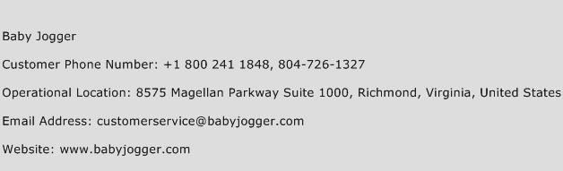 Baby Jogger Phone Number Customer Service