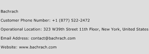 Bachrach Phone Number Customer Service