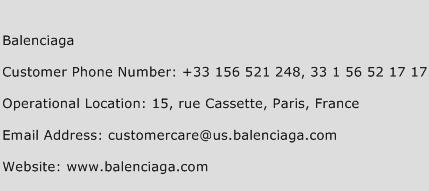 Balenciaga Phone Number Customer Service