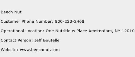 Beech Nut Phone Number Customer Service