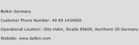 Belkin Germany Phone Number Customer Service