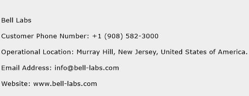 Bell Labs Phone Number Customer Service