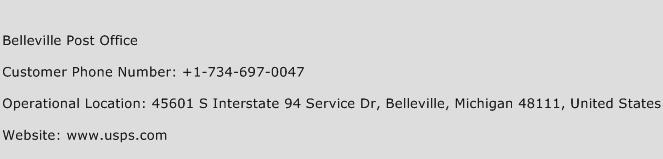 Belleville Post Office Phone Number Customer Service