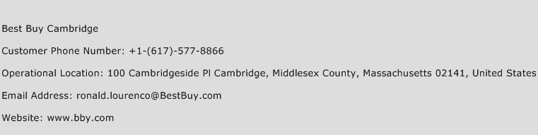 Best Buy Cambridge Phone Number Customer Service
