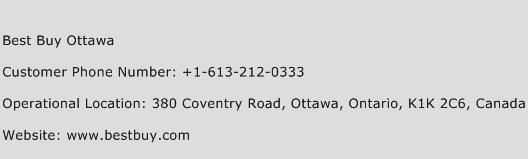 Best Buy Ottawa Phone Number Customer Service
