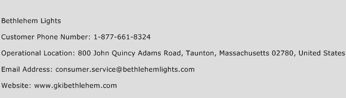 Bethlehem Lights Phone Number Customer Service