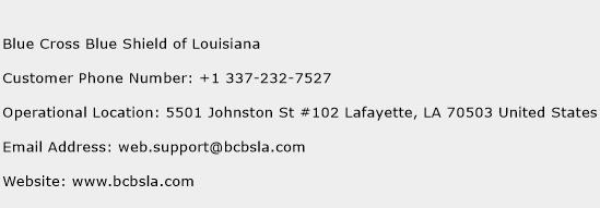 Blue Cross Blue Shield of Louisiana Phone Number Customer Service