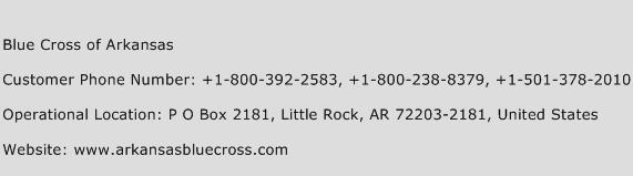 Blue Cross of Arkansas Phone Number Customer Service