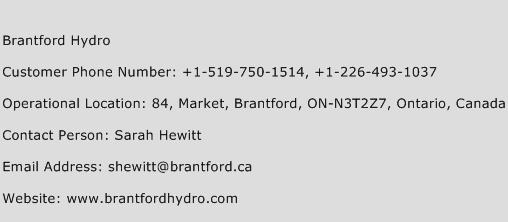 Brantford Hydro Phone Number Customer Service