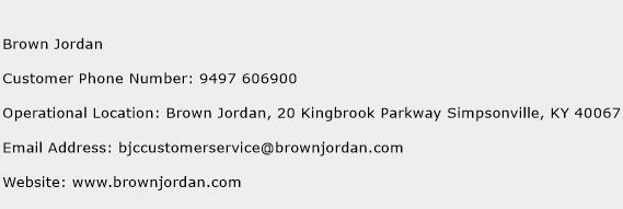 Brown Jordan Phone Number Customer Service