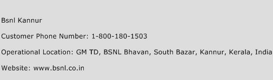 Bsnl Kannur Phone Number Customer Service